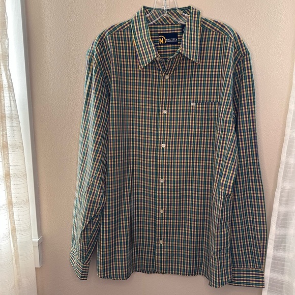 Nautica Other - Nautica Men’s Button Down Long Sleeve Plaid Shirt Size XL